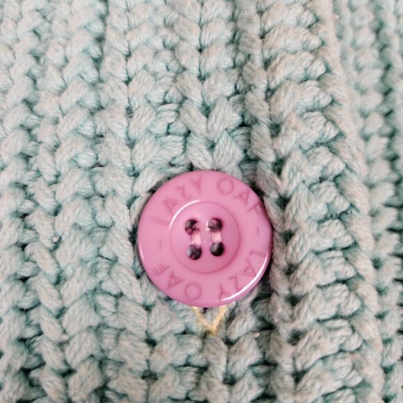 Lazy Oaf Rainbow Pastel Stripe Cardigan One Size Oversized Slightly Used - Picture 6 of 11